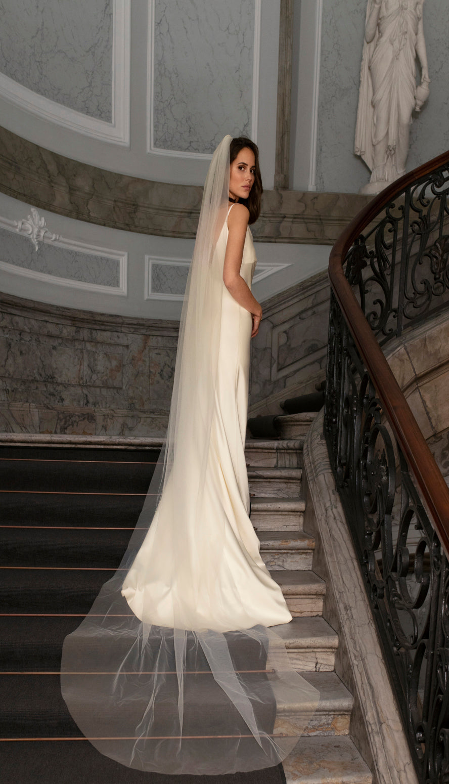 Brudeslør enkelt slør